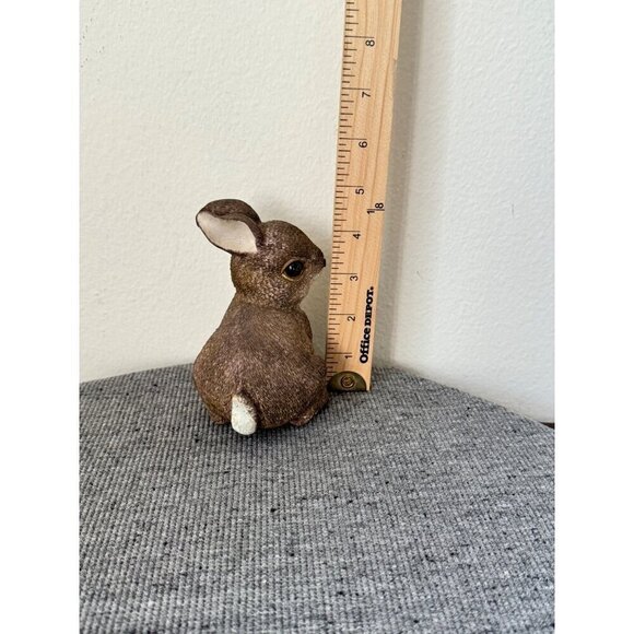 Naturecraft Pair Of Bunny Rabbit Resin Brown Tan White Cream Decor Statue Figuri - Picture 12 of 16